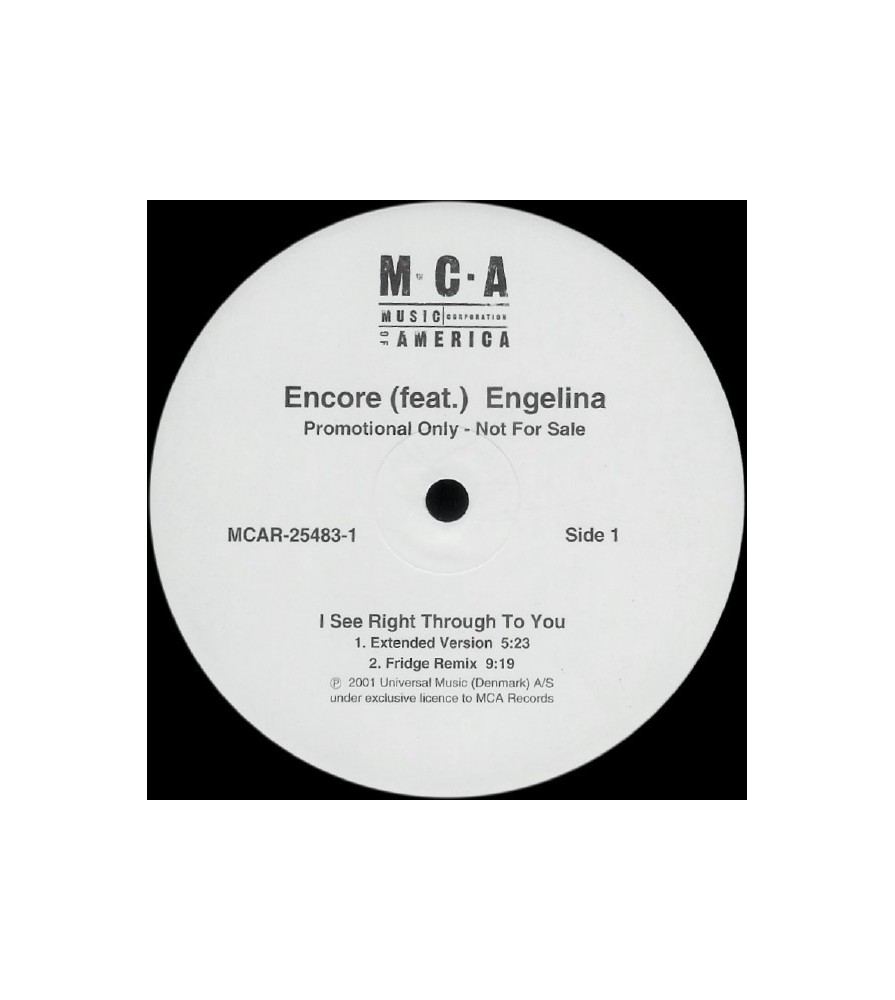 DJ Encore feat. Engelina ‎– I See Right Through To You 