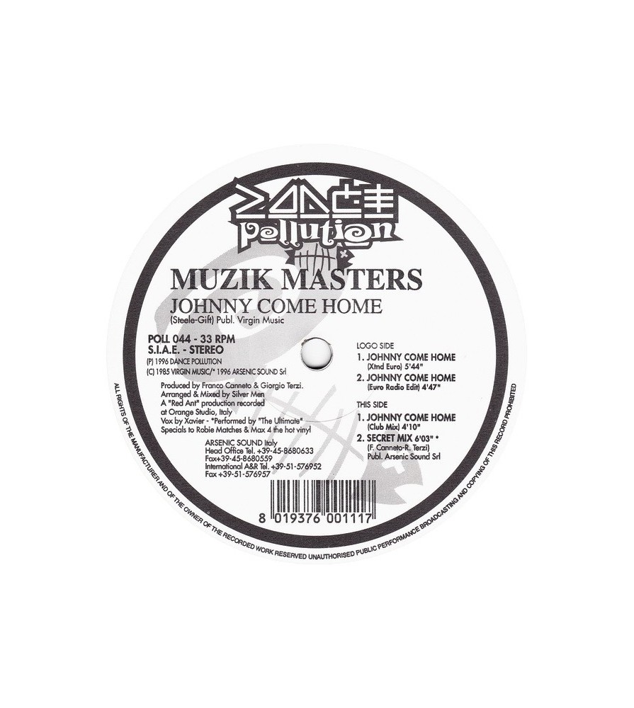 Muzik Masters ‎– Johnny Come Home 