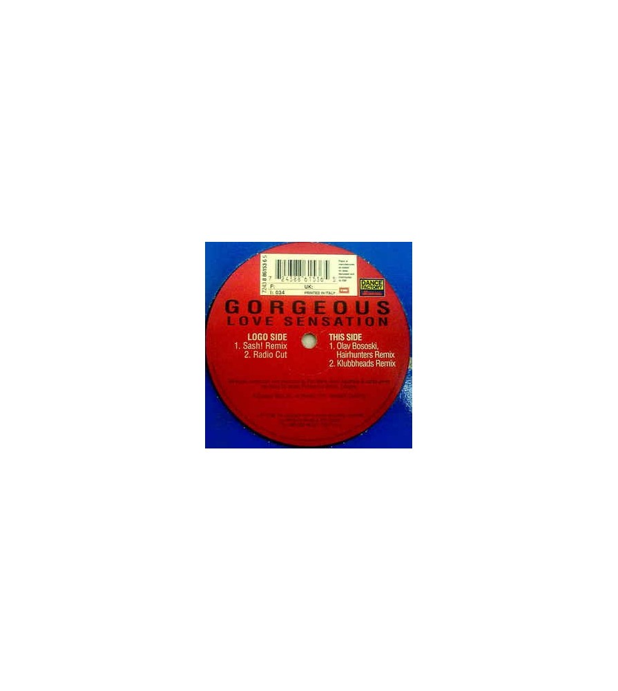 Gorgeous ‎– Love Sensation (Remixes) 