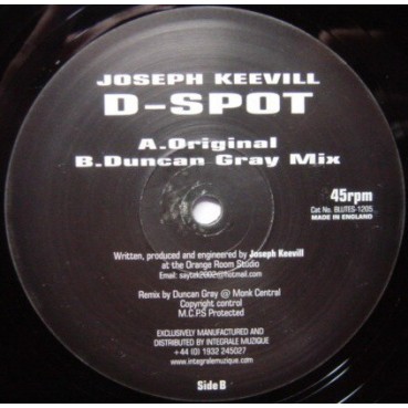 Joseph Keevill ‎– D-Spot 