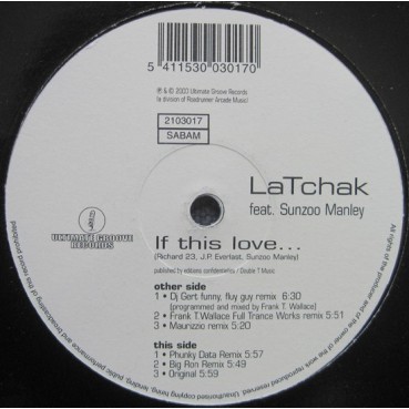 LaTchak Featuring Sunzoo Manley ‎– If This Is Love