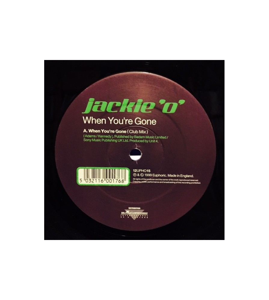 Jackie 'O' - When You're Gone (COPIA IMPORT¡¡ MUY BUSCADO¡¡)