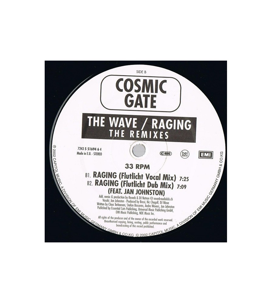 Cosmic Gate ‎– The Wave / Raging (The Remixes) 