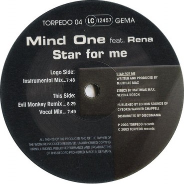 Mind One Feat. Rena ‎– Star For Me 