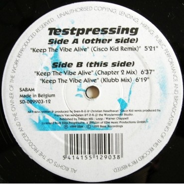 Testpressing ‎– Keep The Vibe Alive 