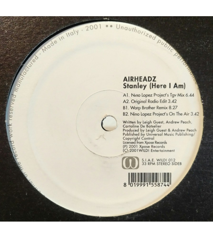 Airheadz ‎– Stanley (WILD RECORDS)