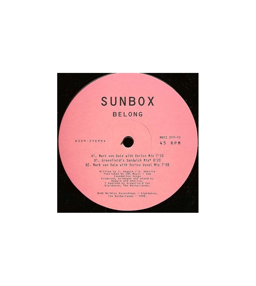Sunbox ‎– Belong 