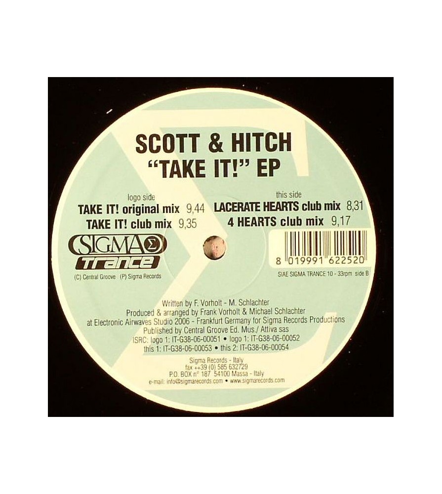 Scott & Hitch ‎– Take It! EP 