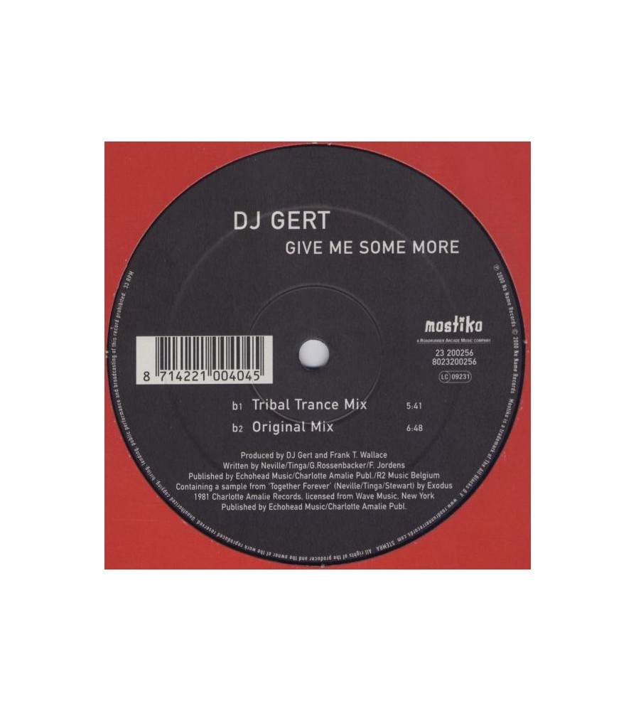 DJ Gert ‎– Give Me Some More (MOSTIKO)