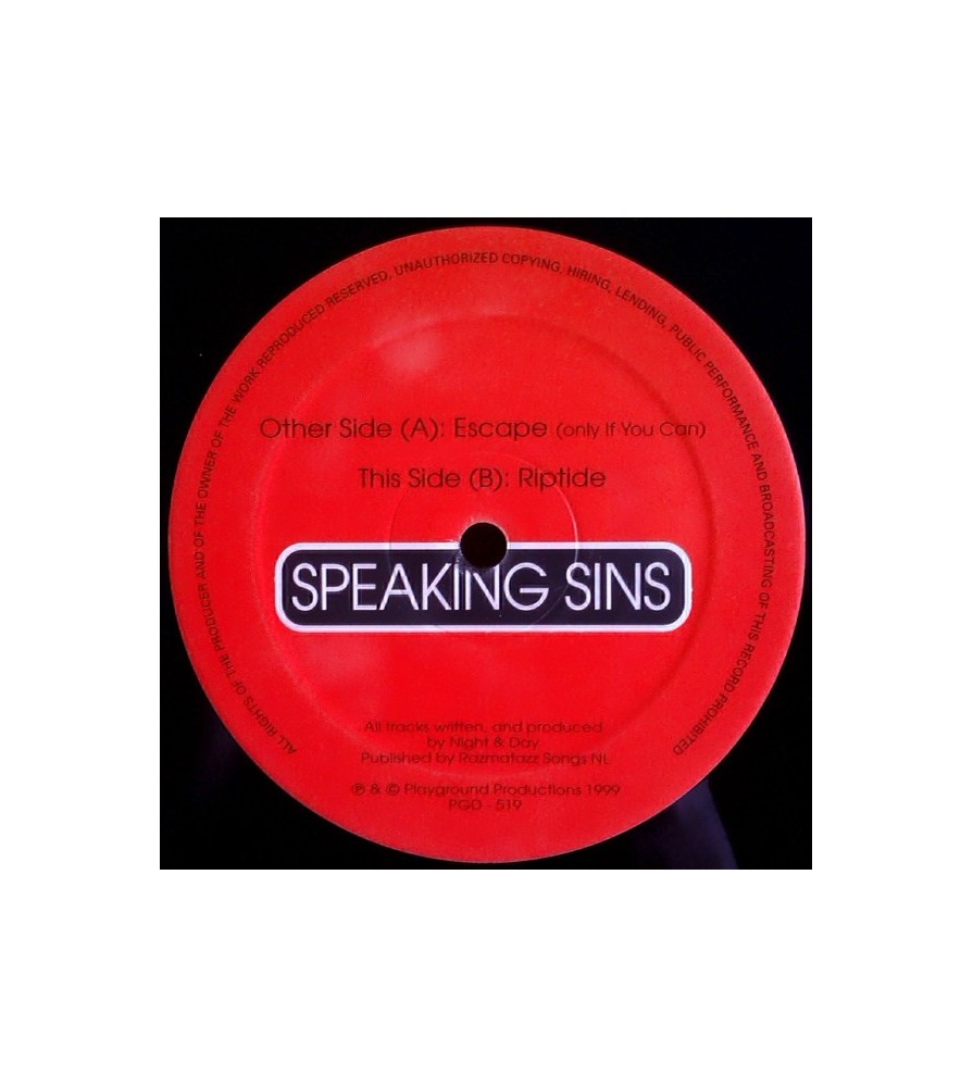 Speaking Sins ‎– Escape (Only If You Can) / Riptide