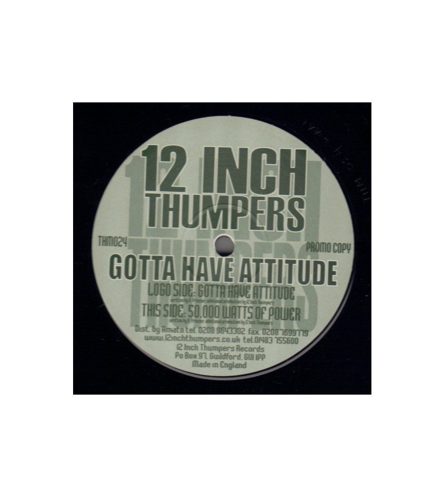 12 Inch Thumpers – Gotta Have Attitude / Play The Game 