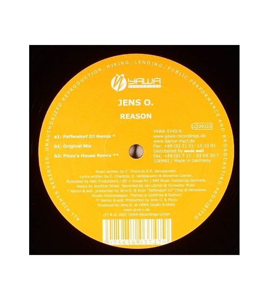  Jens O. ‎– Reason