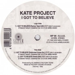 Kate Project - I Got To Believe