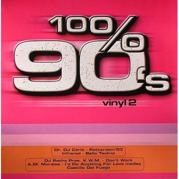 Various - 100% 90's Vinyl 2(INCLUYE DJ CERLA-ROTTERDAM & INFRARED-BELLO TECKNO9