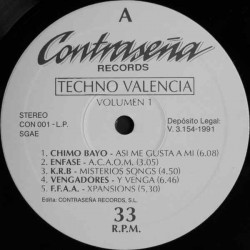 Various - Techno Valencia Vol.1(2 MANO,INCLUYE DUNNE-ESPIRAL Y MUCHOS MÁS PELOTAZIS¡¡)