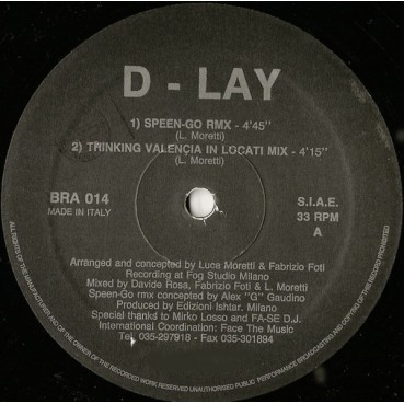 D-Lay-Speen-Go(2 MANO,REMEMBER 90'S,SELLO BRAINSTORM¡¡) D-Lay-Speen-Go(2 MANO,REMEMBER 90'S,SELLO BRAINSTORM¡¡)
