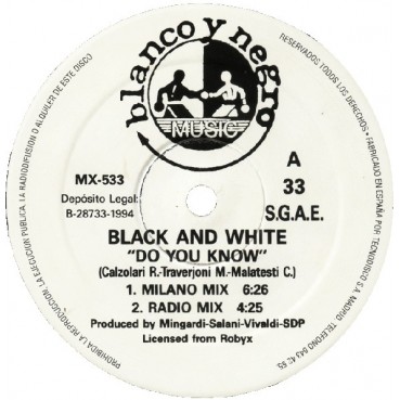 Black & White  - Do You Know(2 MANO,CLÁSICO DE LOS 0'¡¡)