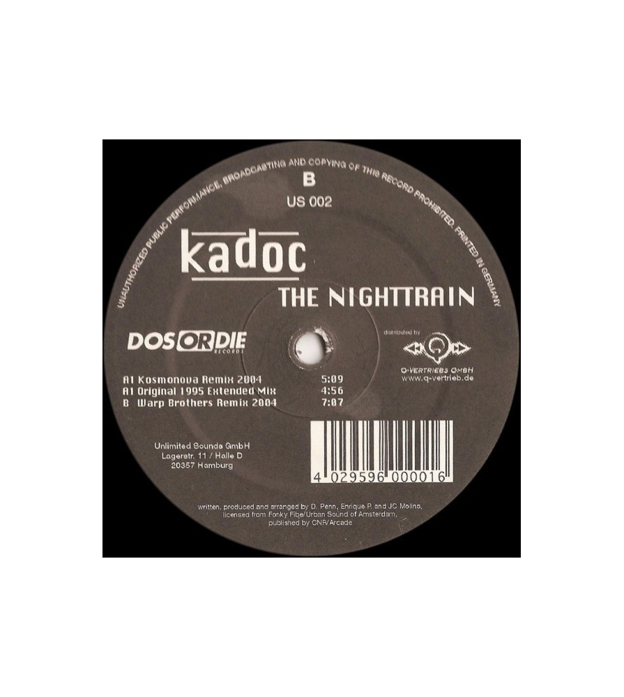 Kadoc - The Night Train (2004 Remixes,INCLUYE ORIGINAL¡¡ IMPORT)