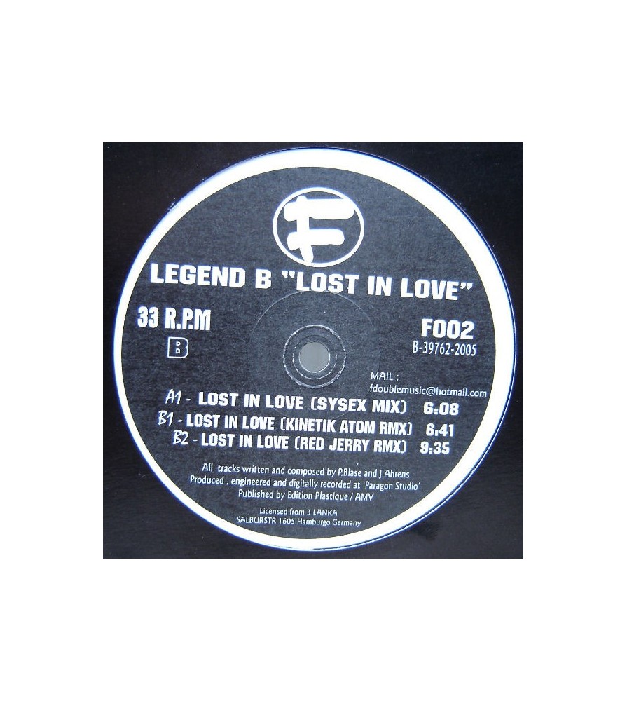 Legend B - Lost In Love(TEMAZO REMEMBER,COPIA NUEVA¡)