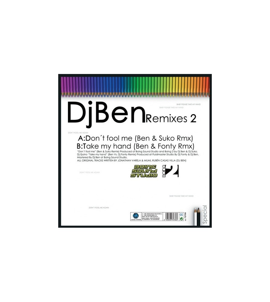 DJ Ben – Remixes Vol. 2(2 MANO,COMO NUEVO)