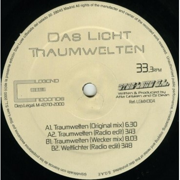 Das Licht - Traumwelten(2 MANO,COPIA SELLO LEGEND¡¡)