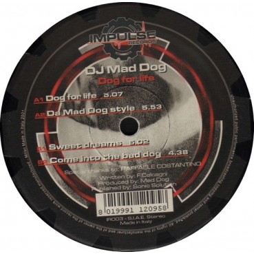 DJ Mad Dog – Dog For Life (2 MANO,TRAXTORM RECORDS)