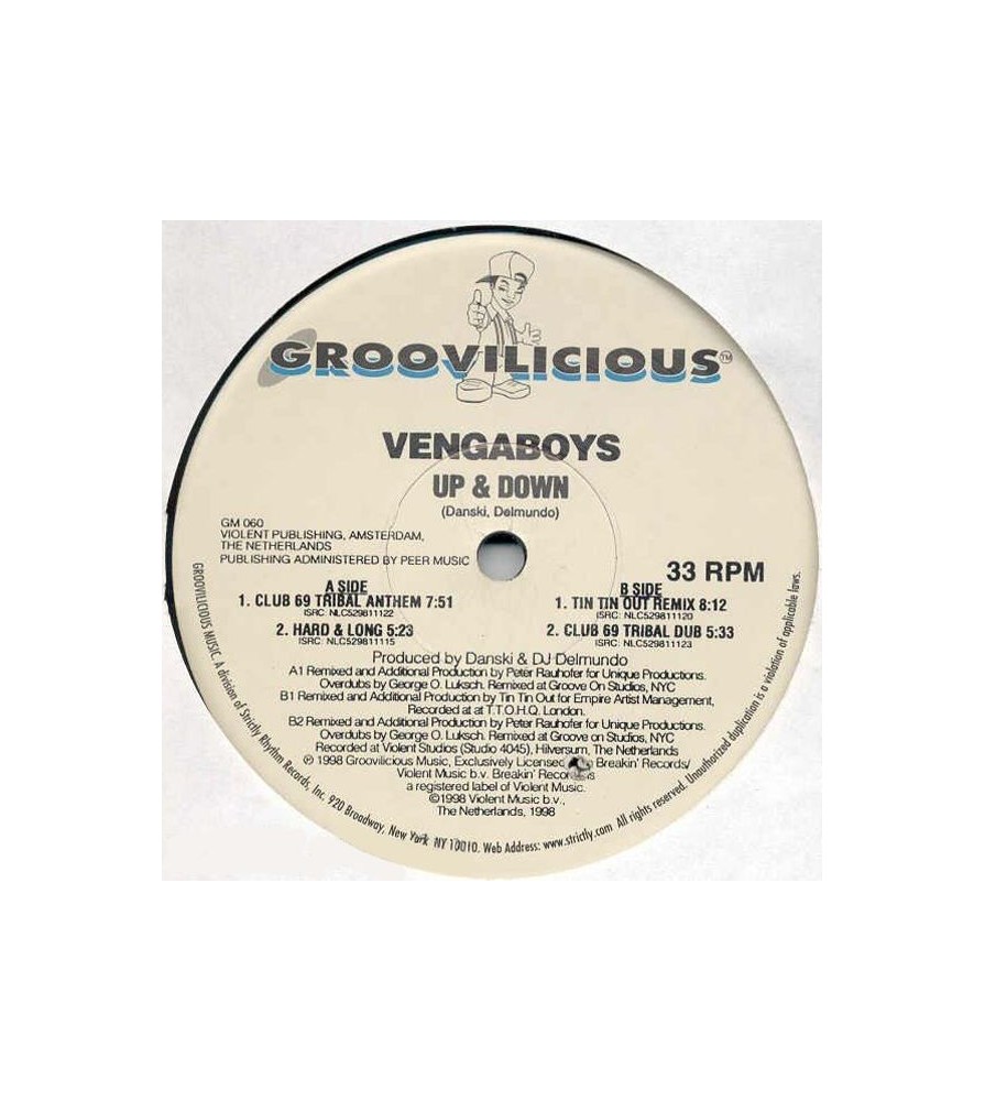 Vengaboys – Up & Down (2 MANO,COMO NUEVO¡¡ SELLO GROOVILICIOUS AMERICANO¡¡)