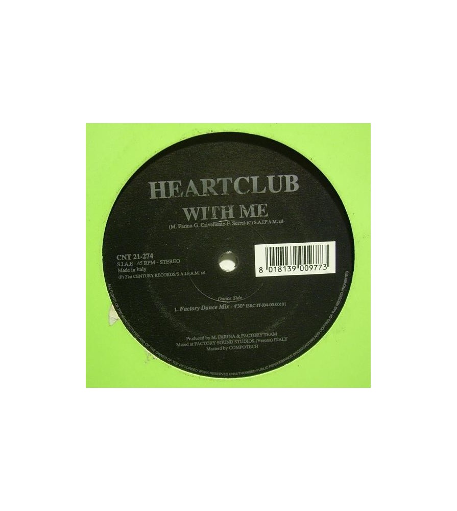 Heartclub – With Me (TEMAZO ITALO MUY BUSCADO¡¡¡ COMO NUEVO¡¡¡)