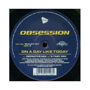 Obsession – On A Day Like Today(2 MANO,EN PERFECTO ESTADO.PELOTAZO ALMIGHTY¡¡)
