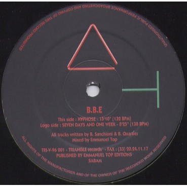BBE – Seven Days And One Week / Hypnose (2 MANO,EDICIÓN BELGA IMPORT)