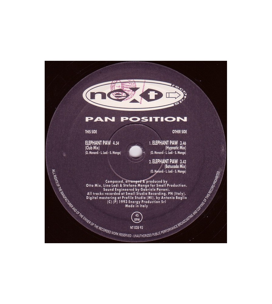 Pan Position – Elephant Paw (2 MANO,PELOTAZO REMEMBER DEL 93¡¡)