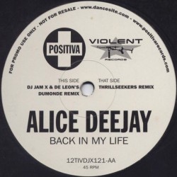 Alice Deejay – Back In My Life (REMIXES,COPIA IMPORT))