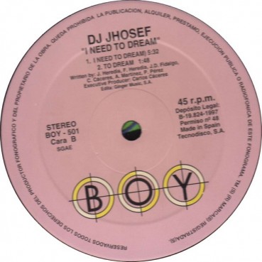 DJ Jhosef – I Need To Dream (2 MANO,TEMAZO HARDTRANCE DEL 95¡¡)