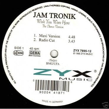Jam Tronik – Wish You Were Here - The Dance Version (2 MANO,REMEMBER 90'S¡¡)