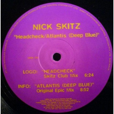 Nick Skitz – Headcheck / Atlantis Deep Blue (PELOTAZO BUMPIN SELLO DINKY¡¡)
