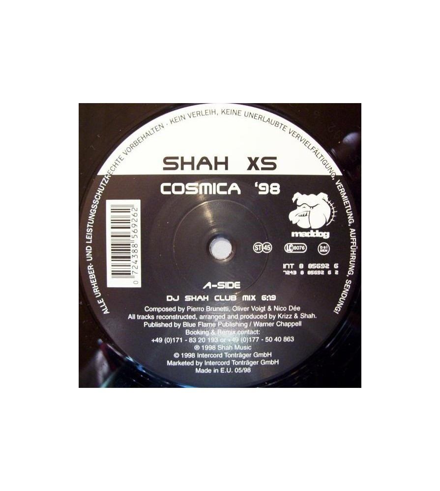 Shah XS – Cosmica '98 ( 2 MANO,MELODIA DEL 98¡)