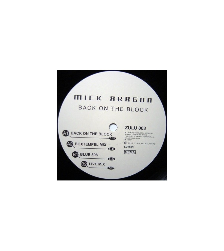 Mick Aragon – Back On The Block (2 MANO,BASE DEL 95¡)