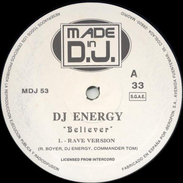 DJ Energy – Believer (The Energy 96 Theme) (2 MANO,TEMAZO DEL 96¡¡)