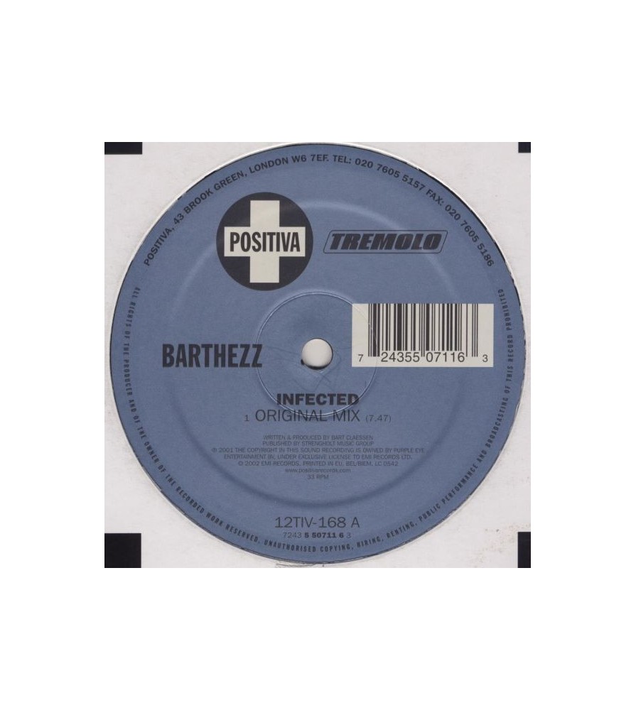 Barthezz – Infected (COPIA IMPORT SELLO POSITIVA¡¡)