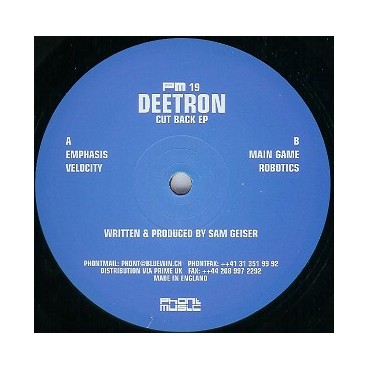 Deetron – Cut Back EP (2 MANO,TECHNO¡)