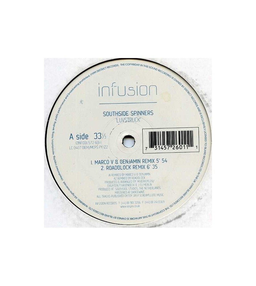 Southside Spinners – Luvstruck (2 MANO,EDICION ORIGINAL DEL 99¡)