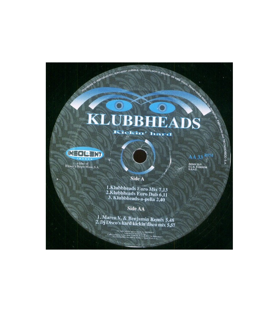 Klubbheads – Kickin' Hard (2 MANO,SELLO INSOLENT¡¡)