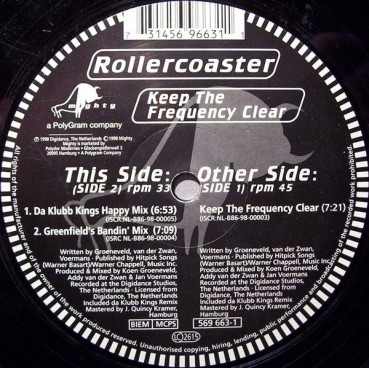Rollercoaster – Keep The Frequency Clear (2 MANO,BASE DEL 98¡¡)