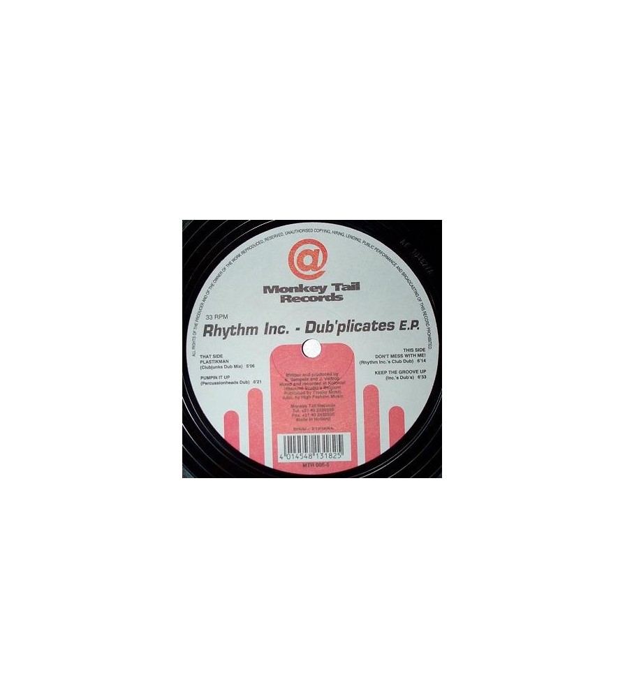 Rhythm Inc – Dubplicates EP (2 MANO,BASE ROLLETE¡)