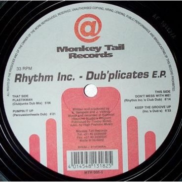 Rhythm Inc – Dubplicates EP (2 MANO,BASE ROLLETE¡)