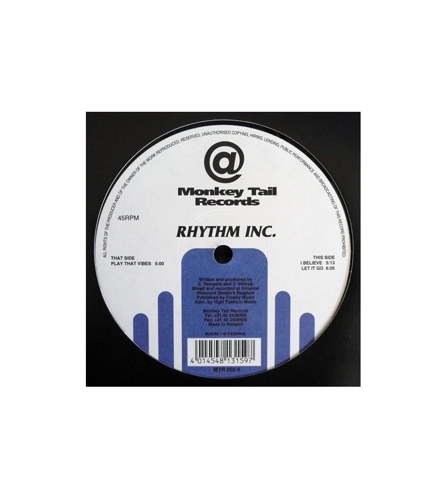 Rhythm Inc.  – Play That Vibes (2 MANO,BASUCO DEL 98¡¡)