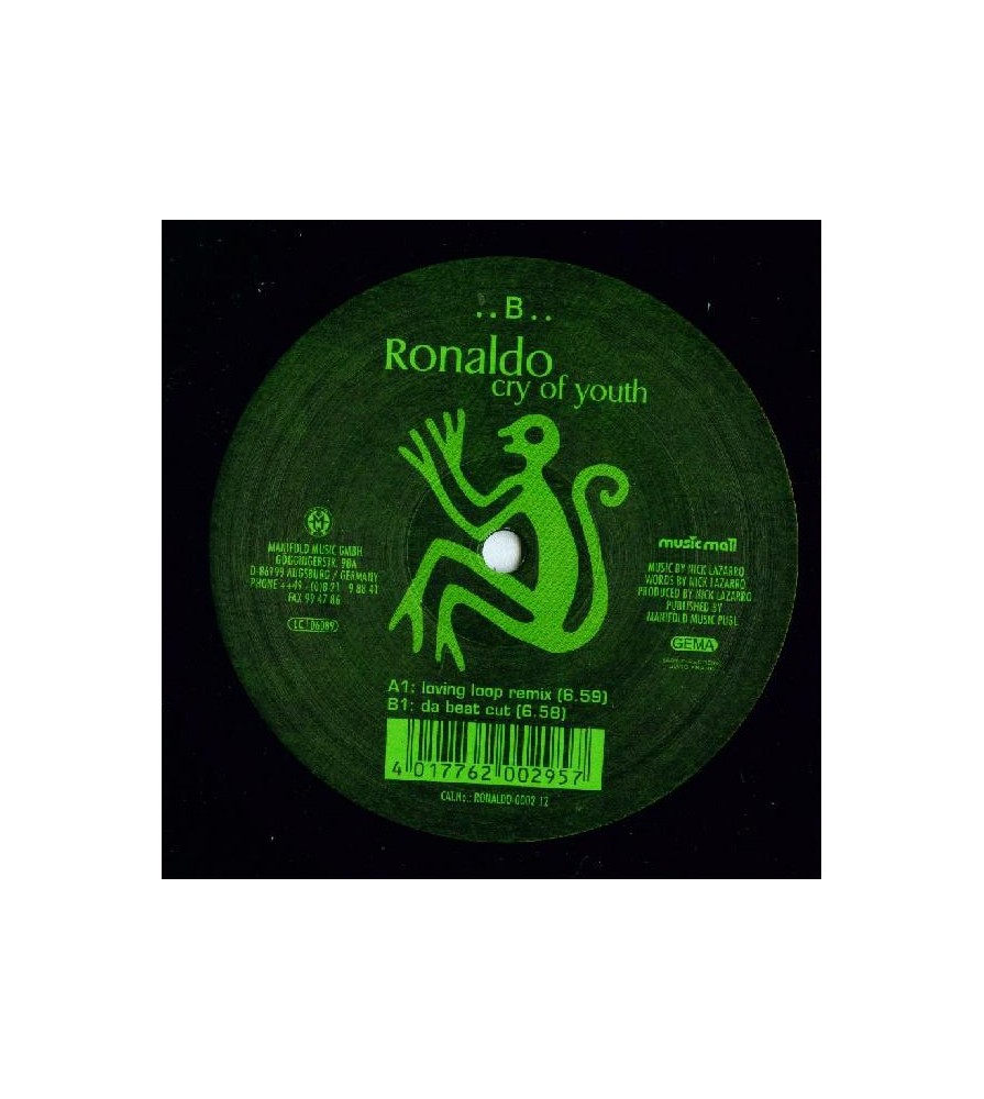 Ronaldo – Cry Of Youth (2 MANO,TRANCE AÑO 99)