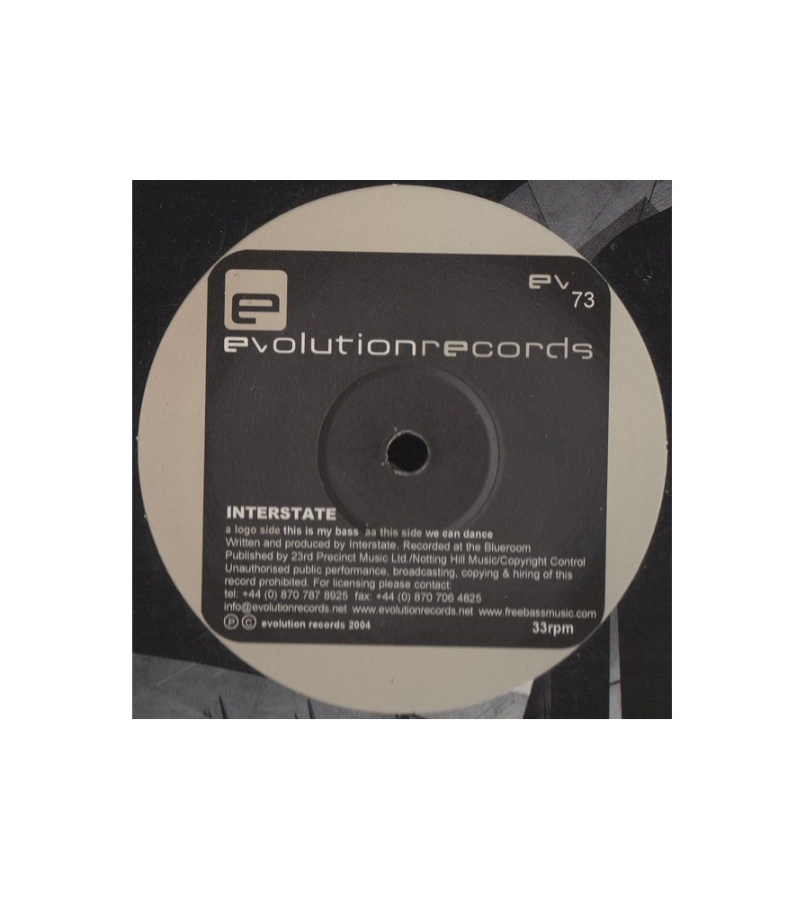 Interstate  – This Is My Bass / We Can Dance (2 MANO,EVOLUTION RECORDS¡¡)