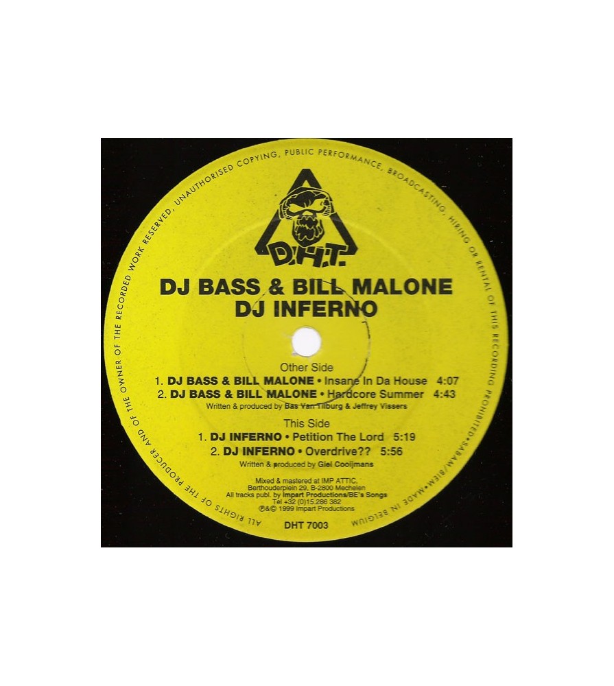 DJ Bass & Bill Malone / DJ Inferno – Insane In Da House (2 MANO,TEMAZO CHOCOLATERO¡¡)