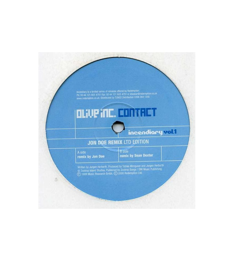 Olive Inc – Contact (2  MANO,,COMO NUEVO.HARDHOUSE + MELODIA)